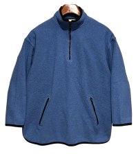 90’ｓ【ビンテージ】【エディーバウアー】【青×紺パイピング】【ハーフジップフリース】レディース古着【レディースM】 