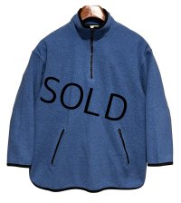 90’ｓ【ビンテージ】【エディーバウアー】【青×紺パイピング】【ハーフジップフリース】レディース古着【レディースM】 