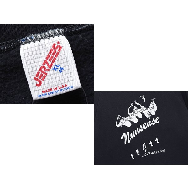 画像2: 【USA製】【ビンテージ】【JERZEES】ジャージーズ【黒】Nansense【スウェット】【サイズXL】 