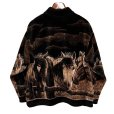 画像3: USA製 ビンテージ【OUTBACK】【馬】総柄【プリント】【フリースジャケット】ジップアップジャケット<br> (3)
