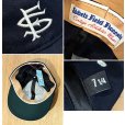 画像2: 90’ｓ【ビンテージ】程度良好!! 90'sEbbets Field Flannels 【サンフランシスコ】【紺ｘツバ裏緑】ウールキャップ【ベースボールキャップ】【サイズ7 1/4】<br> (2)