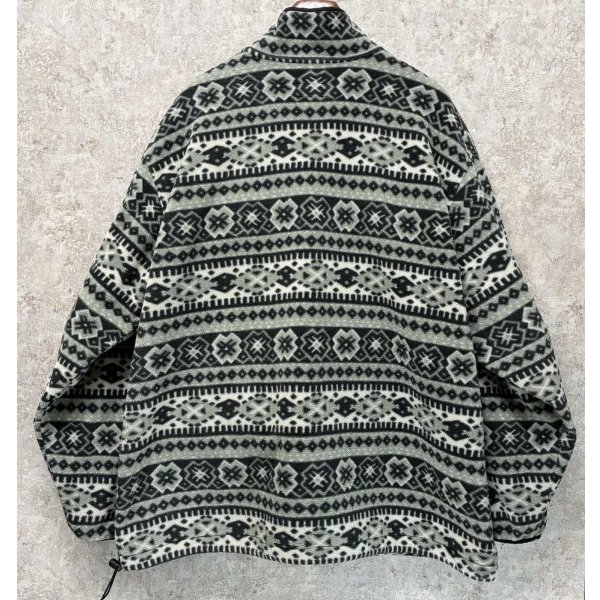 画像3: 90's 【L.L.Bean】ビンテージ【ＬＬビーン】【WINDBLOCK SERIES】 ポーラテック  グレー 【雪柄】総柄【ハーフジップフリース】アノラックフリース サイズXL程度 