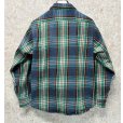 画像3: 90's 【ビンテージ】 【FIVEBROTHER】ファイブブラザー【紺ｘ緑ｘ赤】チェック ネルシャツ　サイズＬ<br> (3)