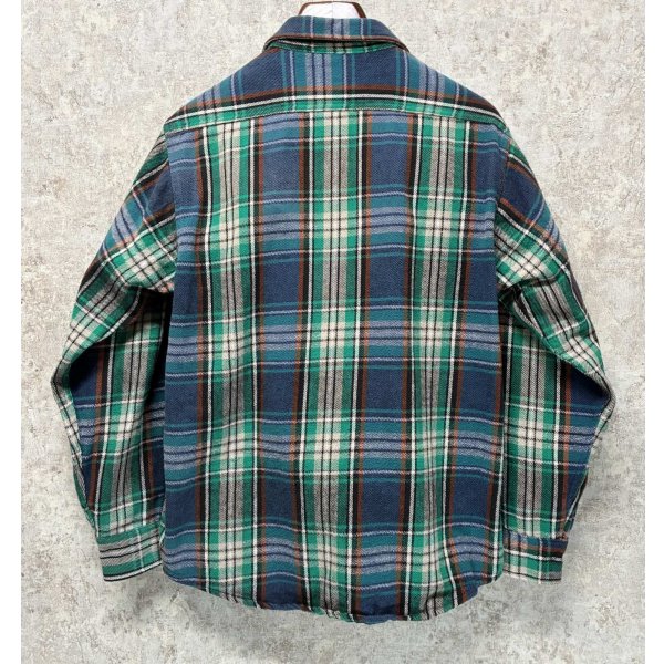画像3: 90's 【ビンテージ】 【FIVEBROTHER】ファイブブラザー【紺ｘ緑ｘ赤】チェック ネルシャツ　サイズＬ 