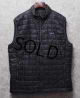 ビンテージ【パタゴニア】【PATAGONIA】チャコール【ナノパフ】【ベスト】ダウンベスト【サイズL】 