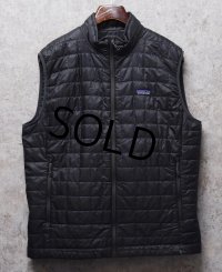  ビンテージ【パタゴニア】【PATAGONIA】チャコール【ナノパフ】【ベスト】ダウンベスト【サイズL】 