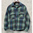 画像1: 90's 【ビンテージ】 【FIVEBROTHER】ファイブブラザー【紺ｘ緑ｘ赤】チェック ネルシャツ　サイズＬ<br> (1)