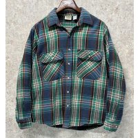 90's 【ビンテージ】 【FIVEBROTHER】ファイブブラザー【紺ｘ緑ｘ赤】チェック ネルシャツ　サイズＬ 
