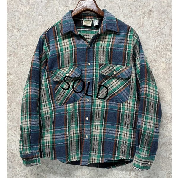 画像1: 90's 【ビンテージ】 【FIVEBROTHER】ファイブブラザー【紺ｘ緑ｘ赤】チェック ネルシャツ　サイズＬ 