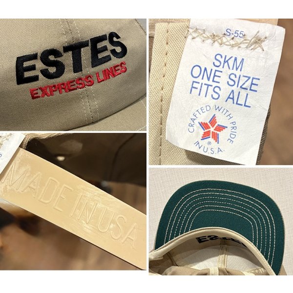 画像2: 程度良好!! 90's【USA製】【ビンテージ】【ESTES EXPRESS LINES】企業ロゴ【ベージュ】BBキャップ【ベースボールキャップ】 