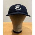 画像3: 90’ｓ【ビンテージ】程度良好!! 90'sEbbets Field Flannels 【サンフランシスコ】【紺ｘツバ裏緑】ウールキャップ【ベースボールキャップ】【サイズ7 1/4】<br> (3)