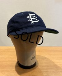 90’ｓ【ビンテージ】程度良好!! 90'sEbbets Field Flannels 【サンフランシスコ】【紺ｘツバ裏緑】ウールキャップ【ベースボールキャップ】【サイズ7 1/4】 