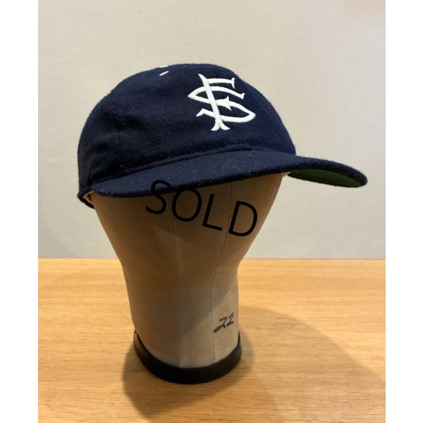 画像1: 90’ｓ【ビンテージ】程度良好!! 90'sEbbets Field Flannels 【サンフランシスコ】【紺ｘツバ裏緑】ウールキャップ【ベースボールキャップ】【サイズ7 1/4】 