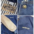 画像2: 【ビンテージ】【TURNING POINT】ターニングポイント CATERPILLAR【キャタピラー】デニムｘベージュ 袖切替【スタジャン】【サイズＬ】<br> (2)
