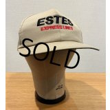 程度良好!! 90's【USA製】【ビンテージ】【ESTES EXPRESS LINES】企業ロゴ【ベージュ】BBキャップ【ベースボールキャップ】 