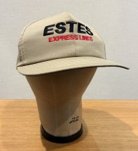 程度良好!! 90's【USA製】【ビンテージ】【ESTES EXPRESS LINES】企業ロゴ【ベージュ】BBキャップ【ベースボールキャップ】 