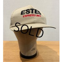 程度良好!! 90's【USA製】【ビンテージ】【ESTES EXPRESS LINES】企業ロゴ【ベージュ】BBキャップ【ベースボールキャップ】 