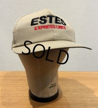 程度良好!! 90's【USA製】【ビンテージ】【ESTES EXPRESS LINES】企業ロゴ【ベージュ】BBキャップ【ベースボールキャップ】 