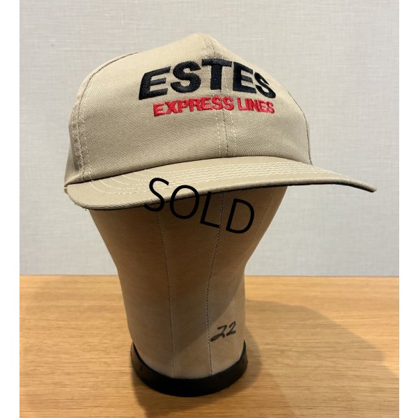 画像1: 程度良好!! 90's【USA製】【ビンテージ】【ESTES EXPRESS LINES】企業ロゴ【ベージュ】BBキャップ【ベースボールキャップ】 