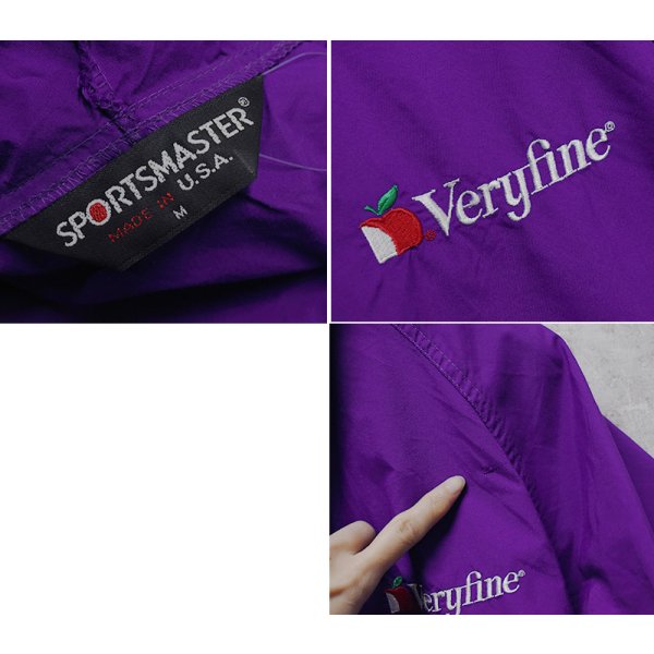画像2: 【USA製】【ビンテージ】【SPORTS MASTER】【スポーツマスター】【紫】【ナイロン】【アノラックパーカー】【サイズM】 