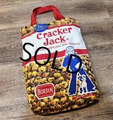 デッドストック【ビンテージ】【Cracker Jack】クラッカー・ジャック【お菓子プリント】マチ付き【トートバッグ】 
