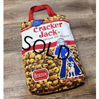 デッドストック【ビンテージ】【Cracker Jack】クラッカー・ジャック【お菓子プリント】マチ付き【トートバッグ】 