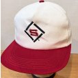 画像5: 程度良好!! 【USA製】K-Products【ビンテージ】【Sマーク】刺繍ロゴ【白×赤】BBキャップ【ベースボールキャップ】<br> (5)