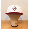 画像3: 程度良好!! 【USA製】K-Products【ビンテージ】【Sマーク】刺繍ロゴ【白×赤】BBキャップ【ベースボールキャップ】<br> (3)