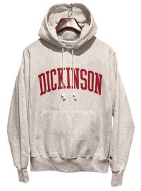 【チャンピオン】【Champion】グレー【DICKINSON】ディキンソン大学【プリント】カレッジ【リバースウィーブパーカー】【サイズS】 