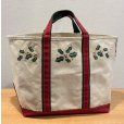 画像6: 【80’s】【ビンテージ】【L.L.bean】【エルエルビーン】赤ｘ緑【ヒイラギ】【キャンバス】【トートバッグ】【キャンバストート】<br> (6)