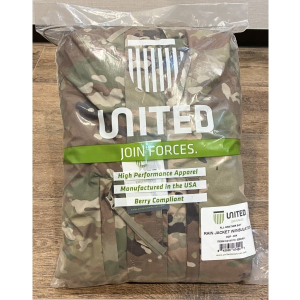 画像3: 【デッドストック】【UNITED JOIN FORCES】【ALL WEATHER SUIT】 【RAIN JAKET】W/INSULATION【マルチカム】【中綿入りジャケット】【サイズＭ－Ｒ】 