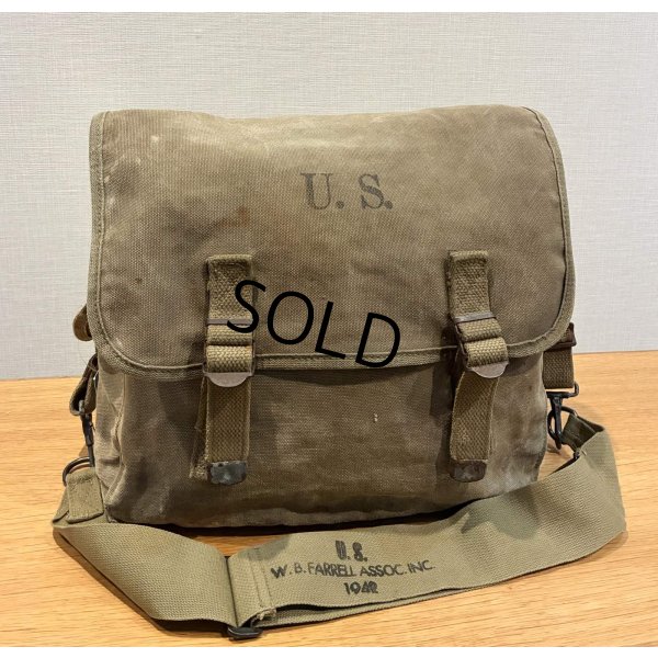 画像1: 40's【ビンテージ】ww2【米軍実物】 U.S.ARMY【ショルダーバッグ】【ミュゼットバッグ】  