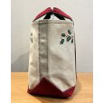 画像4: 【80’s】【ビンテージ】【L.L.bean】【エルエルビーン】赤ｘ緑【ヒイラギ】【キャンバス】【トートバッグ】【キャンバストート】<br> (4)