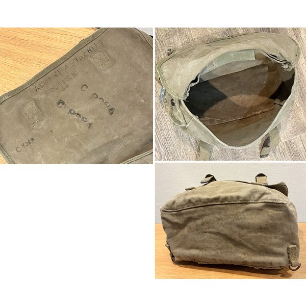 画像3: 40's【ビンテージ】ww2【米軍実物】 U.S.ARMY【ショルダーバッグ】【ミュゼットバッグ】  