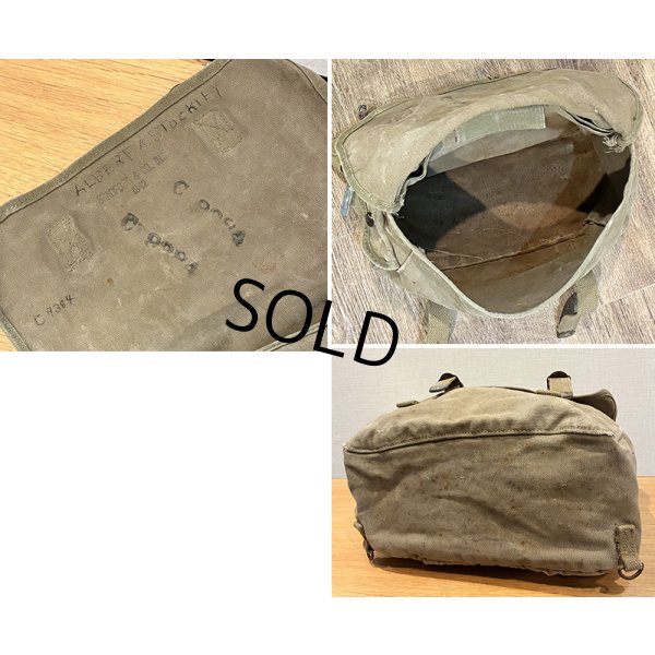 画像3: 40's【ビンテージ】ww2【米軍実物】 U.S.ARMY【ショルダーバッグ】【ミュゼットバッグ】  