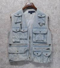 80's~【Ralph Lauren】【ラルフローレン】デニム【ベスト】【カメラマンベスト】フォトグラファーベスト【サイズM】 