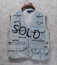80's~【Ralph Lauren】【ラルフローレン】デニム【ベスト】【カメラマンベスト】フォトグラファーベスト【サイズM】 