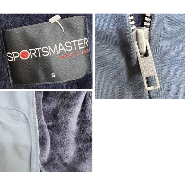 画像2: ほぼ未使用!! 90's【USA製】ビンテージ【スポーツマスター】 【SPORTSMASTER】【紺】裏ボア【ジップアップブルゾン】ジャケット【サイズS】 