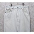 画像3: 90’s~【ビンテージ】【USA製】【LEVI'S】【リーバイス５０１】501 ホワイトデニム  白【デニムパンツ】【34x30】<br> (3)