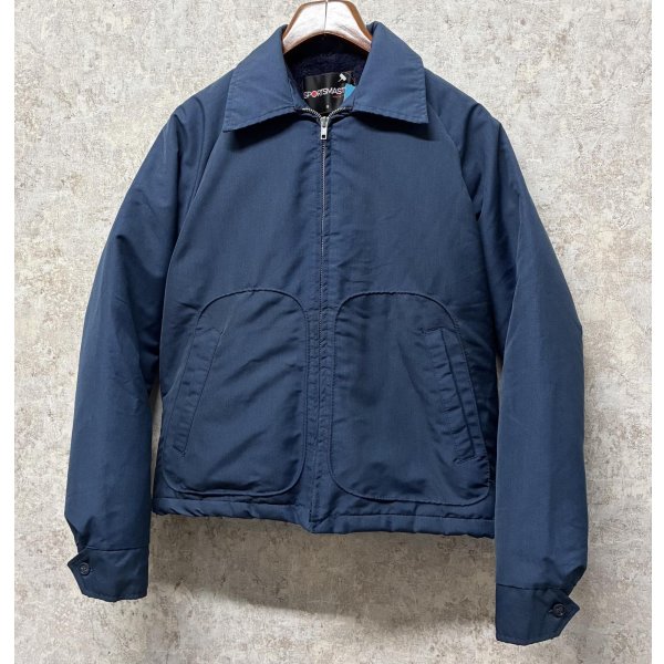 画像1: ほぼ未使用!! 90's【USA製】ビンテージ【スポーツマスター】 【SPORTSMASTER】【紺】裏ボア【ジップアップブルゾン】ジャケット【サイズS】 