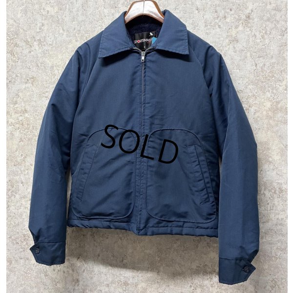 画像1: ほぼ未使用!! 90's【USA製】ビンテージ【スポーツマスター】 【SPORTSMASTER】【紺】裏ボア【ジップアップブルゾン】ジャケット【サイズS】 