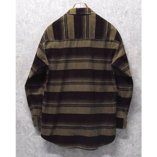 画像3: ビンテージ【セントジョーンズベイ】【St.John's Bay】【ブラウン×ベージュ】【コーデュロイ】【シャツジャケット】【サイズＭ】 