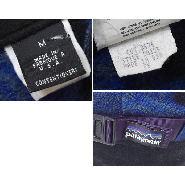 画像2: 【USA製】【ビンテージ】patagonia【パタゴニア】亀パターン【ゼンタートル】シンチラ【ダックビル】【フリースキャップ】サイズM 