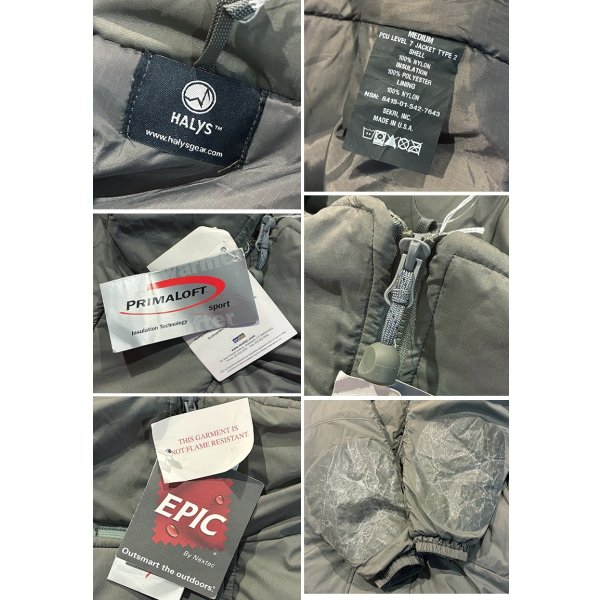 画像2: 未使用!!【HALYS】【米軍実物】【PCU】TYPE2【レベル７】プリマロフト【モンスターパーカー】【サイズM】 