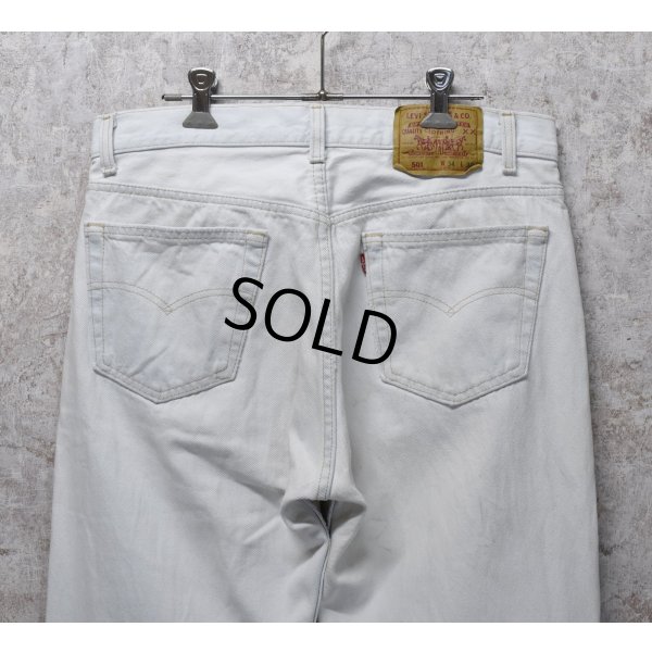 画像5: 90’s~【ビンテージ】【USA製】【LEVI'S】【リーバイス５０１】501 ホワイトデニム  白【デニムパンツ】【34x30】 