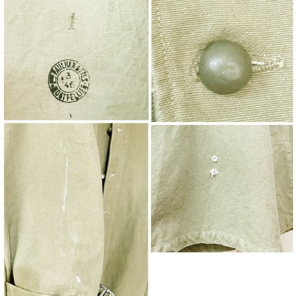 画像2: 50's~【ビンテージ】【フランス軍】フレンチアーミー【オリーブ】【モーターサイクルコート】【サイズ１】 