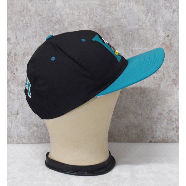 画像4: 【デッドストック】【MICKEY】ミッキーマウス【黒×エメラルド】刺繍入り【BBキャップ】  