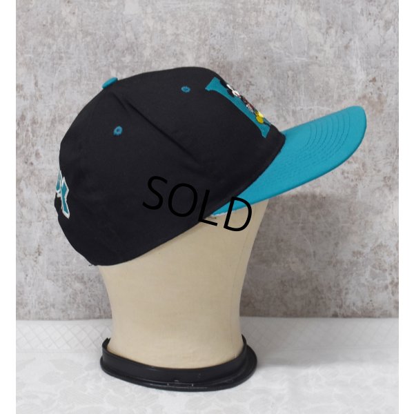 画像4: 【デッドストック】【MICKEY】ミッキーマウス【黒×エメラルド】刺繍入り【BBキャップ】  