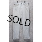 90’s~【ビンテージ】【USA製】【LEVI'S】【リーバイス５０１】501 ホワイトデニム  白【デニムパンツ】【34x30】 