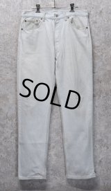 90’s~【ビンテージ】【USA製】【LEVI'S】【リーバイス５０１】501 ホワイトデニム  白【デニムパンツ】【34x30】 
